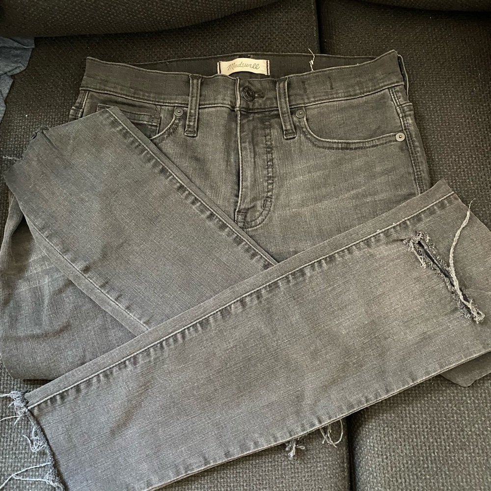 Madewell Grey/Black Skinny Jeans